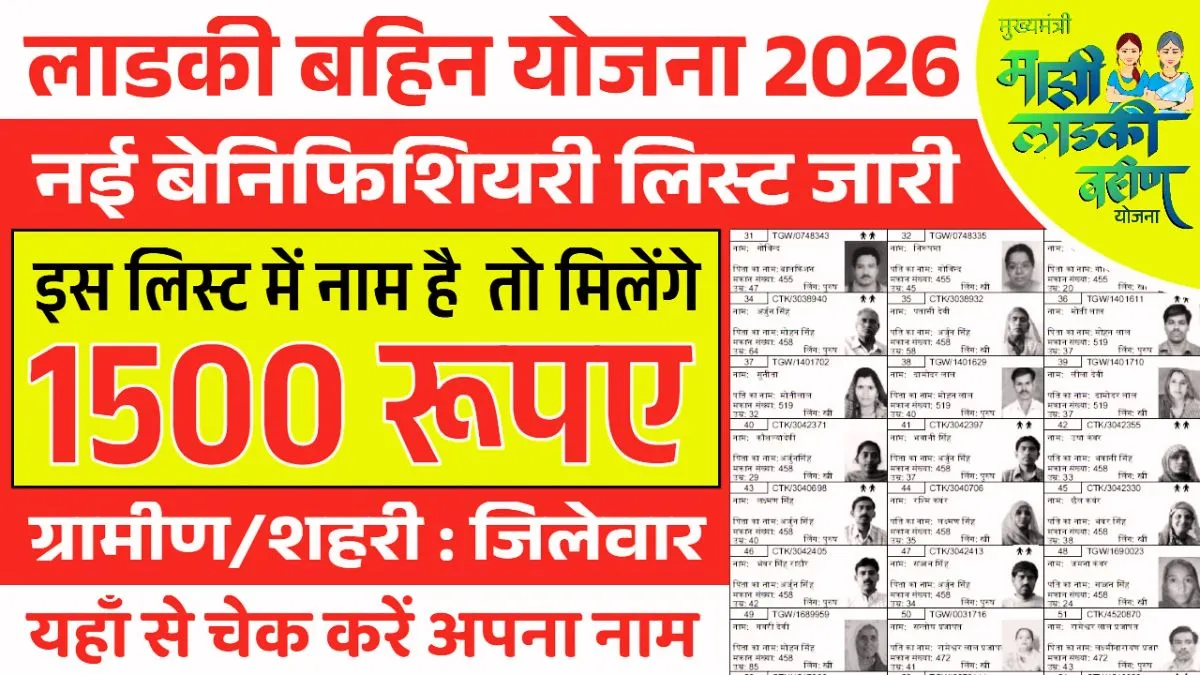 Ladki Bahin Yojana Beneficiary List 2026